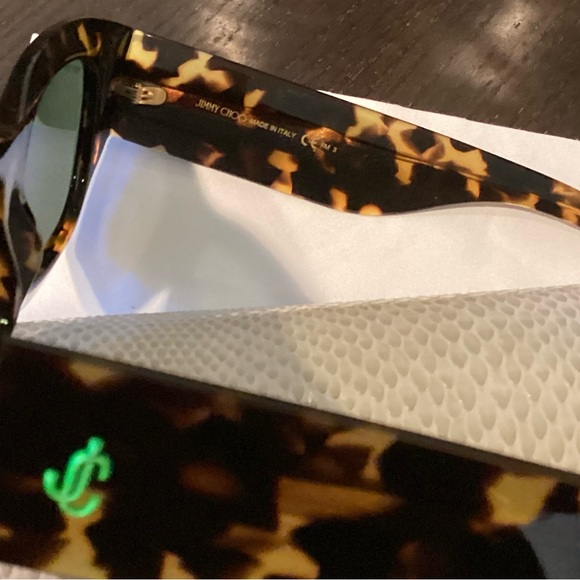 Brand new jimmy choo Havana sunglasses Tortoise shell frames w/ green lenses. - Picture 7 of 15